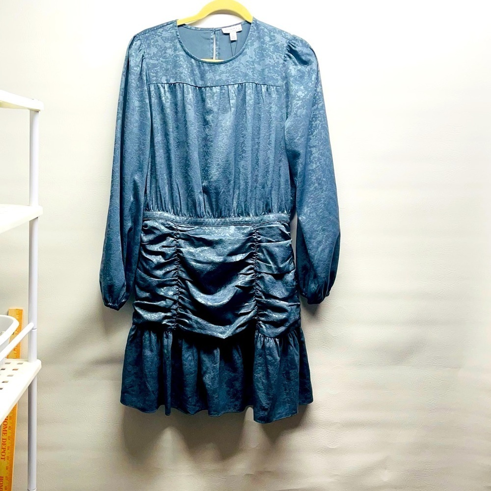Current air ruffle mini dress size L NWT